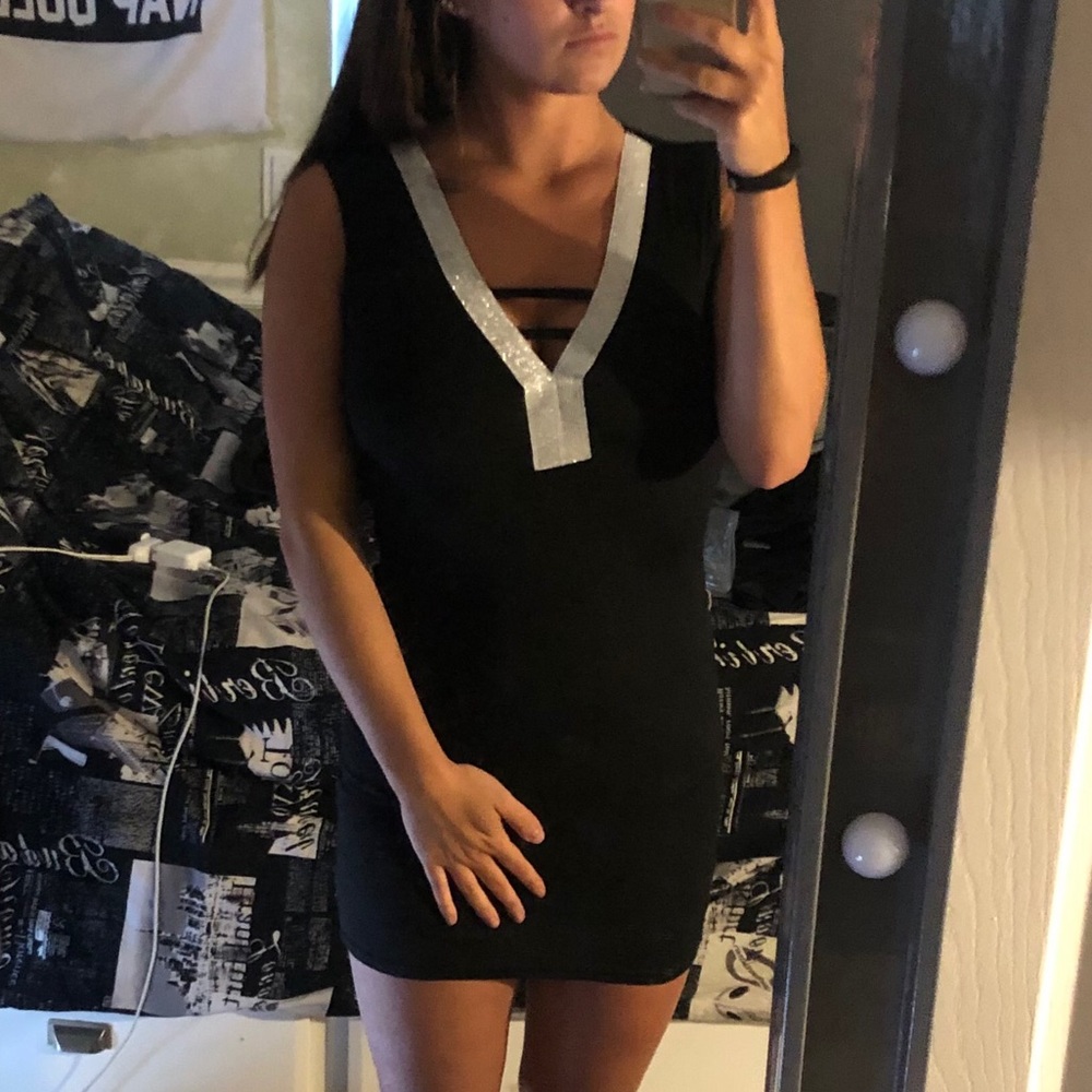 Black and silver dress